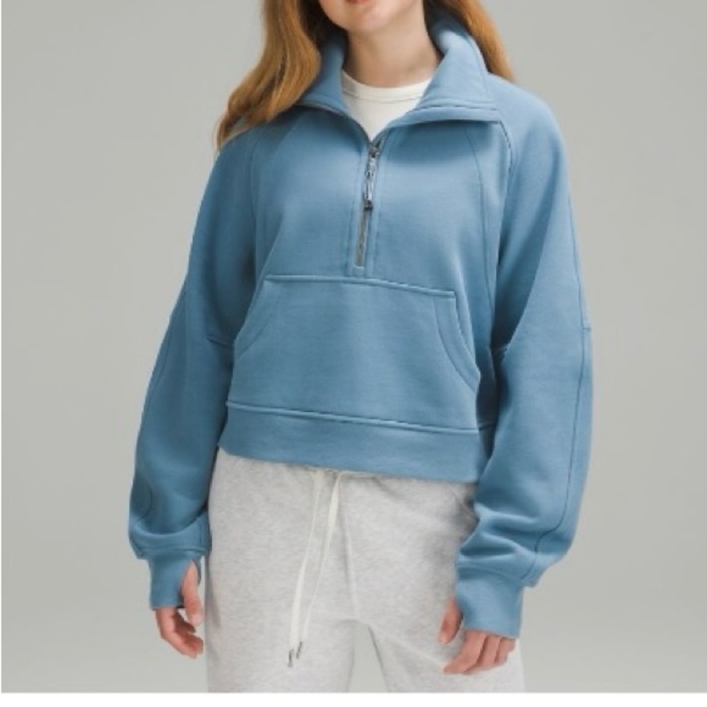 Lululemon Oversized Funnel Neck Quarter Zip - M/L - Utility Blue
